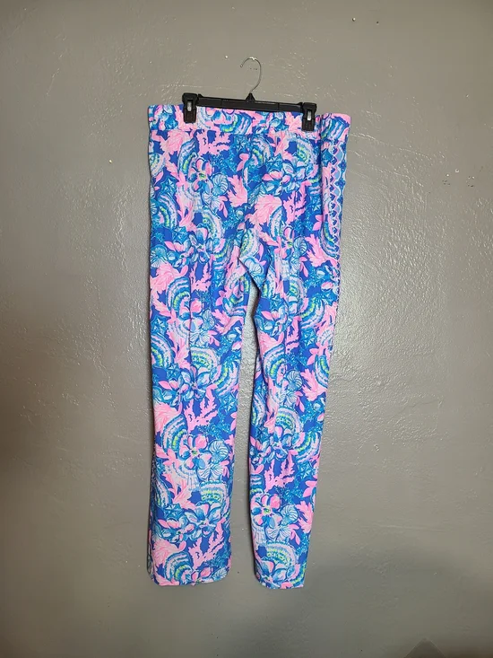Lilly Pultizer Bal Harbour  Women’s Palazzo Pants Blue Tang Seaside EUC XL - Picture 3 of 10